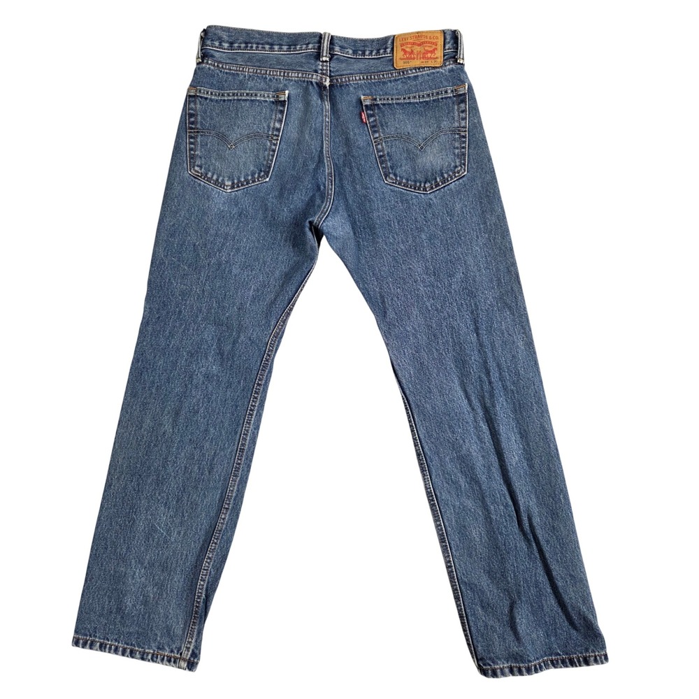 Levis 505 Jeans Mens 34x30 Blue Excellent Regular Fit Straight Leg Denim